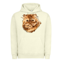 Pigment Pistachio Persian Cat Face Urban Hoodie - LillyAllenDesigns