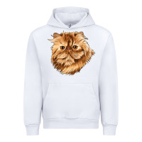 White Persian Cat Face Urban Hoodie - LillyAllenDesigns