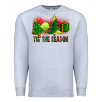 Heather Grey tis the season christmas with tennis ball and tree cookie Premium Sweatshirt - FaDigitalArtStudio