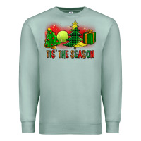 Seafoam tis the season christmas with tennis ball and tree cookie Premium Sweatshirt - FaDigitalArtStudio