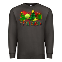 Smoke tis the season christmas with tennis ball and tree cookie Premium Sweatshirt - FaDigitalArtStudio