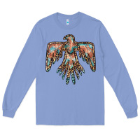 Colony Blue thunderbird leopard leather Long Sleeve Tee - BarkalooDesign