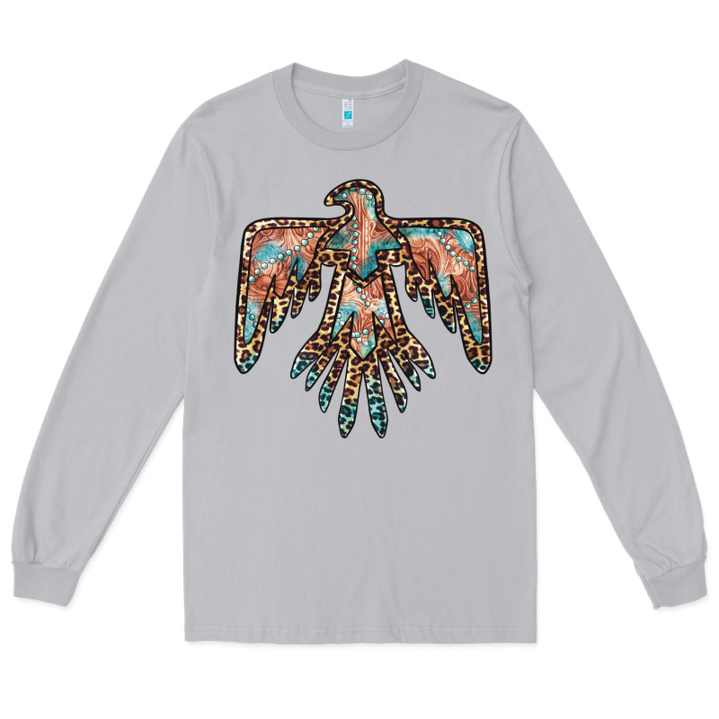 Thunderbird Leopard Leather Long Sleeve Tee by BarkalooDesign | Teevron