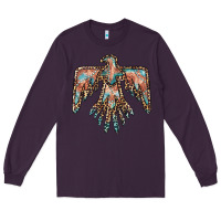Plum thunderbird leopard leather Long Sleeve Tee - BarkalooDesign
