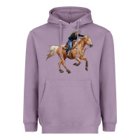 Lavender horse body with cowgirl Heavyweight Hoodie - RanaPortraitStore