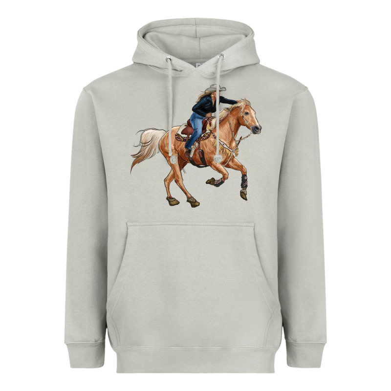 Horse Body With Cowgirl Heavyweight Hoodie by RanaPortraitStore | Teevron