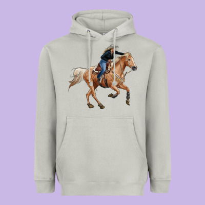 Horse Body With Cowgirl Heavyweight Hoodie Designed By Ranaportraitstore