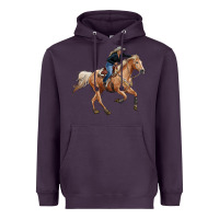 Plum horse body with cowgirl Heavyweight Hoodie - RanaPortraitStore