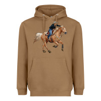 Toasted Coconut horse body with cowgirl Heavyweight Hoodie - RanaPortraitStore