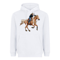 White horse body with cowgirl Heavyweight Hoodie - RanaPortraitStore