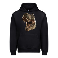 Tyrannosaurus T Rex Face Urban Hoodie | Teevron