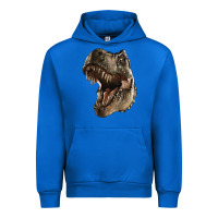 Cobalt Tyrannosaurus T Rex Face Urban Hoodie - LillyAllenDesigns