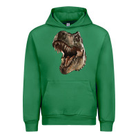 Emerald Tyrannosaurus T Rex Face Urban Hoodie - LillyAllenDesigns