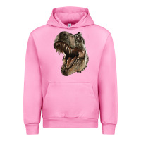 Fuchsia Pink Tyrannosaurus T Rex Face Urban Hoodie - LillyAllenDesigns