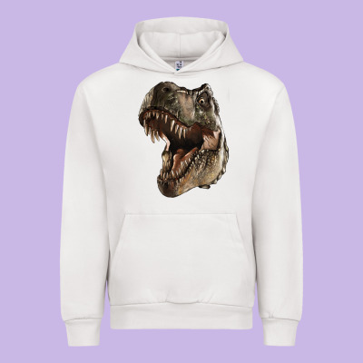Tyrannosaurus T Rex Face Urban Hoodie Designed By Lillyallendesigns