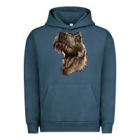 Pigment Midnight Navy Tyrannosaurus T Rex Face Urban Hoodie - LillyAllenDesigns