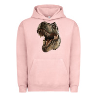 Pigment Salmon Tyrannosaurus T Rex Face Urban Hoodie - LillyAllenDesigns