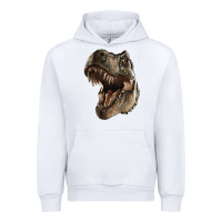 White Tyrannosaurus T Rex Face Urban Hoodie - LillyAllenDesigns
