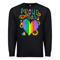 Black proud dad love Premium Sweatshirt - CowhideDigitalArt