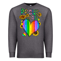 Charcoal Heather proud dad love Premium Sweatshirt - CowhideDigitalArt