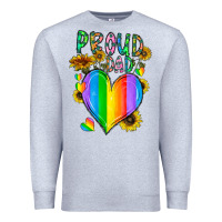 Heather Grey proud dad love Premium Sweatshirt - CowhideDigitalArt