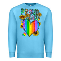 Ocean Blue proud dad love Premium Sweatshirt - CowhideDigitalArt