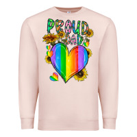 Pale Pink proud dad love Premium Sweatshirt - CowhideDigitalArt