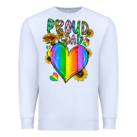 White proud dad love Premium Sweatshirt - CowhideDigitalArt