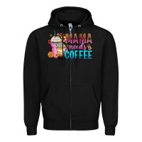 Black mama needs coffee Zipper Hoodie - Zillion Design Studio