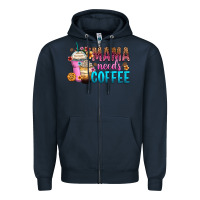 Navy mama needs coffee Zipper Hoodie - Zillion Design Studio