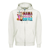 Oatmeal Heather mama needs coffee Zipper Hoodie - Zillion Design Studio