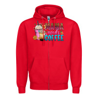 Red mama needs coffee Zipper Hoodie - Zillion Design Studio