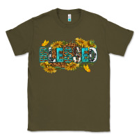 Army Green blessed Classic Tee - texasbilliewilder