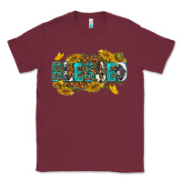Burgundy blessed Classic Tee - texasbilliewilder
