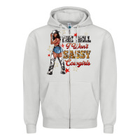 Dove Grey the heel i wont sassy cowgirls Zipper Hoodie - texasbilliewilder