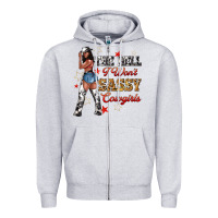 Heather Grey the heel i wont sassy cowgirls Zipper Hoodie - texasbilliewilder