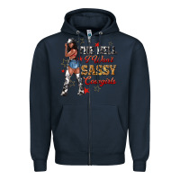 Navy the heel i wont sassy cowgirls Zipper Hoodie - texasbilliewilder