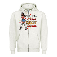 Oatmeal Heather the heel i wont sassy cowgirls Zipper Hoodie - texasbilliewilder