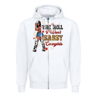White the heel i wont sassy cowgirls Zipper Hoodie - texasbilliewilder