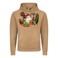 Vintage Camel joy with volleyball and santa's hat Vintage Hoodie - AdoDesignShop