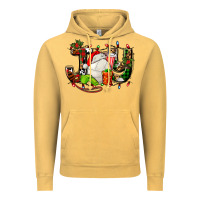 Vintage Mustard joy with volleyball and santa's hat Vintage Hoodie - AdoDesignShop