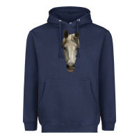 Navy horse head Heavyweight Hoodie - RanaPortraitStore