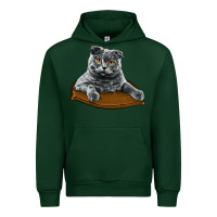 Forest Green Scottish Fold Urban Hoodie - LillyAllenDesigns