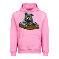 Fuchsia Pink Scottish Fold Urban Hoodie - LillyAllenDesigns
