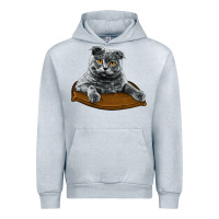 Heather Grey Scottish Fold Urban Hoodie - LillyAllenDesigns