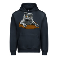 Navy Scottish Fold Urban Hoodie - LillyAllenDesigns