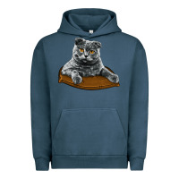Pigment Midnight Navy Scottish Fold Urban Hoodie - LillyAllenDesigns