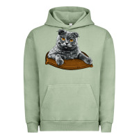 Pigment Oil Green Scottish Fold Urban Hoodie - LillyAllenDesigns