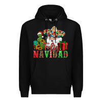 Black feliz navidad Spanish Christmas Premium Hoodie - Jasminsmagicworld