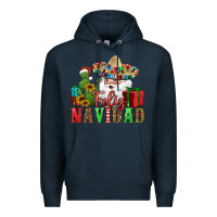 Navy feliz navidad Spanish Christmas Premium Hoodie - Jasminsmagicworld